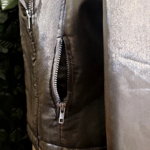 Georgiou Studio Size 6 Jacket Blazer Retro Vtg Style 80s Gray Italy Zip - Picture 4 of 6